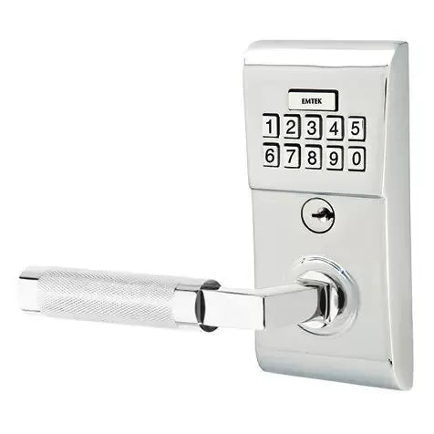 polished chrome door lever