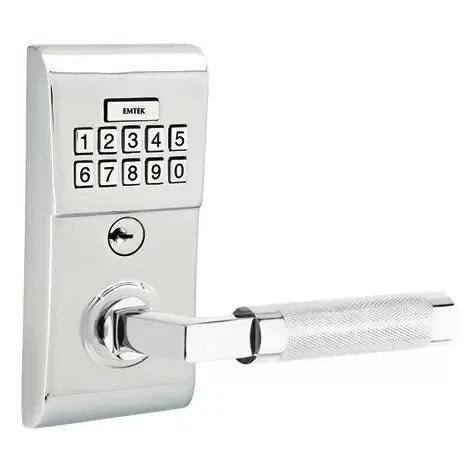 Emtek Modern - L-Square Knurled Lever Electronic Keypad Lock by Emtek