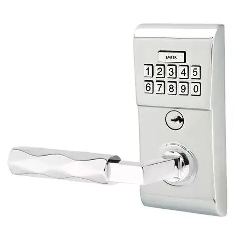 polished chrome door lever