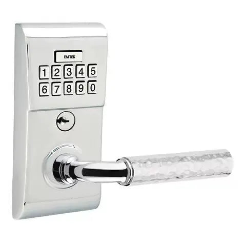 Emtek Modern - R-Bar Hammered Lever Electronic Keypad Lock by Emtek