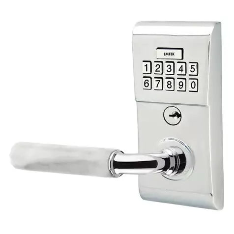 polished chrome door lever