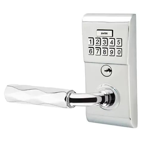 polished chrome door lever