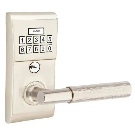 Emtek Modern - T-Bar Hammered Lever Electronic Keypad Lock by Emtek