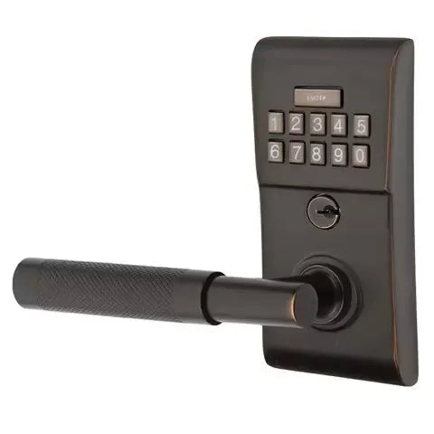 Emtek Modern - T-Bar Knurled Lever Electronic Keypad Lock by Emtek