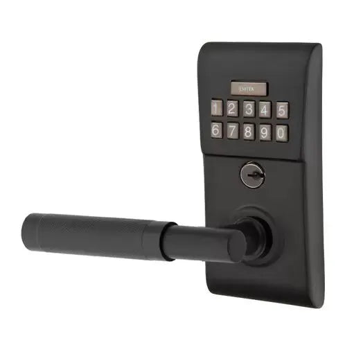 Emtek Modern - T-Bar Knurled Lever Electronic Keypad Lock by Emtek