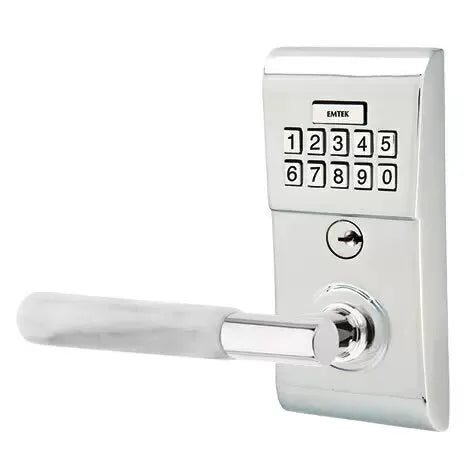 polished chrome door lever