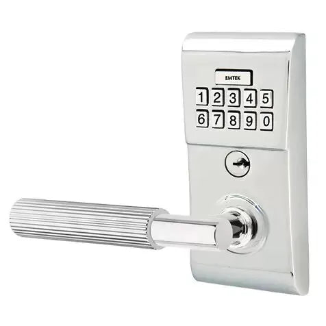 polished chrome door lever