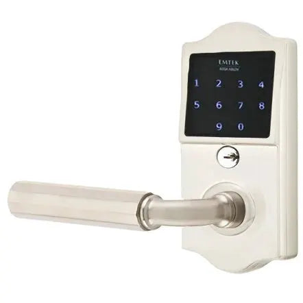 Emtek Emtouch Classic - R-Bar Faceted Lever Electronic Touchscreen Lock by Emtek