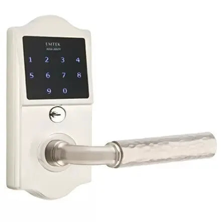 Emtek Emtouch Classic - R-Bar Hammered Lever Electronic Touchscreen Lock by Emtek