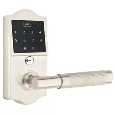 Emtek Emtouch Classic - T-Bar Knurled Lever Electronic Touchscreen Lock by Emtek