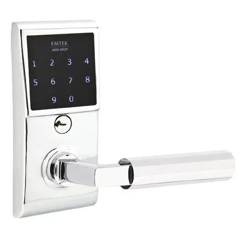 Emtek Emtouch - L-Square Faceted Lever Electronic Touchscreen Lock by Emtek