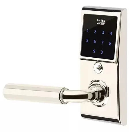 Emtek Emtouch - R-Bar Faceted Lever Electronic Touchscreen Lock by Emtek