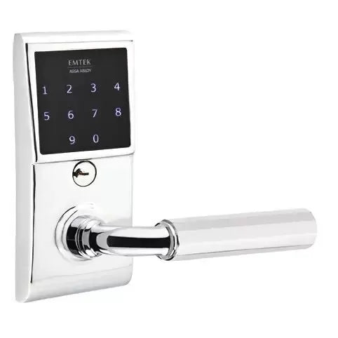 Emtek Emtouch - R-Bar Faceted Lever Electronic Touchscreen Lock by Emtek