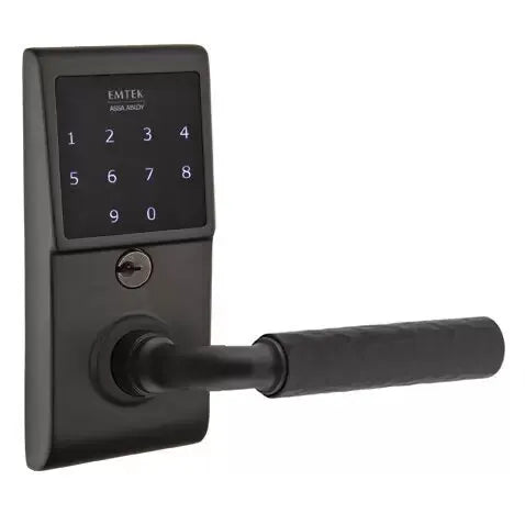 Emtek Emtouch - R-Bar Hammered Lever Electronic Touchscreen Lock by Emtek