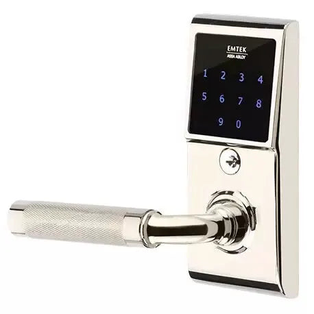 Emtek Emtouch - R-Bar Knurled Lever Electronic Touchscreen Lock by Emtek