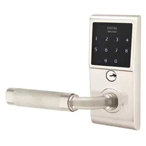 Emtek Emtouch - R-Bar Knurled Lever Electronic Touchscreen Lock by Emtek