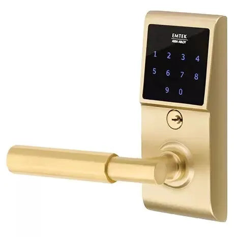 Emtek Emtouch - T-Bar Faceted Lever Electronic Touchscreen Lock by Emtek