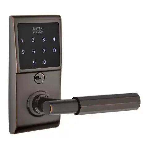 Emtek Emtouch - T-Bar Faceted Lever Electronic Touchscreen Lock by Emtek