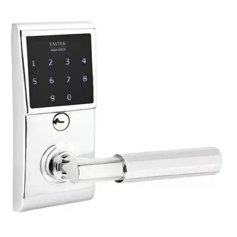 Emtek Emtouch - T-Bar Faceted Lever Electronic Touchscreen Lock by Emtek