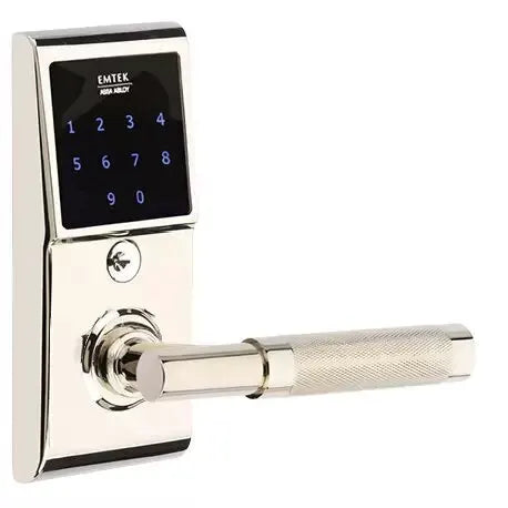 Emtek Emtouch - T-Bar Knurled Lever Electronic Touchscreen Lock by Emtek