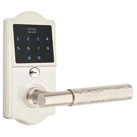 Emtek Emtouch Classic - T-Bar Hammered Lever Electronic Touchscreen Lock by Emtek