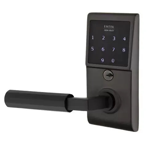 Emtek Emtouch - L-Square Faceted Lever Electronic Touchscreen Lock by Emtek