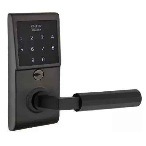 Emtek Emtouch - L-Square Faceted Lever Electronic Touchscreen Lock by Emtek