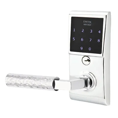 polished chrome door lever