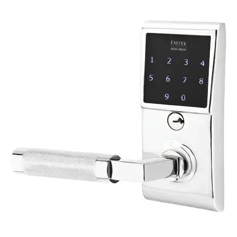 polished chrome door lever