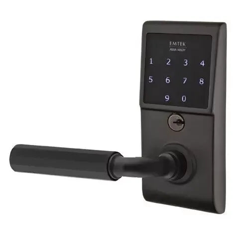 Emtek Emtouch - R-Bar Faceted Lever Electronic Touchscreen Lock by Emtek