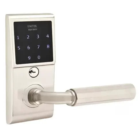 Emtek Emtouch - R-Bar Faceted Lever Electronic Touchscreen Lock by Emtek