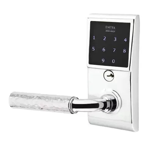 polished chrome door lever