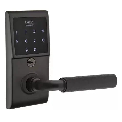 Emtek Emtouch - R-Bar Hammered Lever Electronic Touchscreen Lock by Emtek