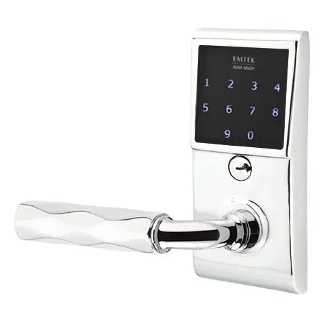 polished chrome door lever