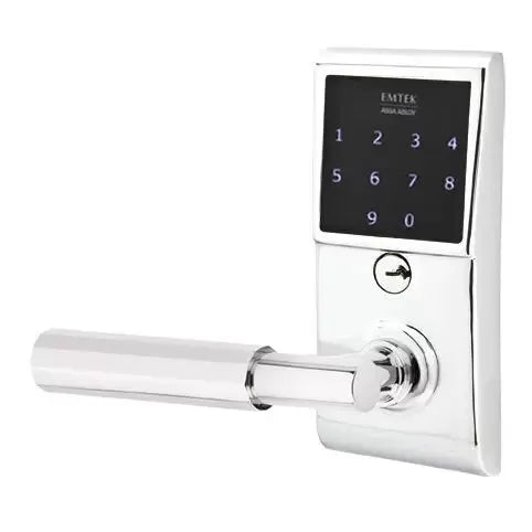 polished chrome door lever