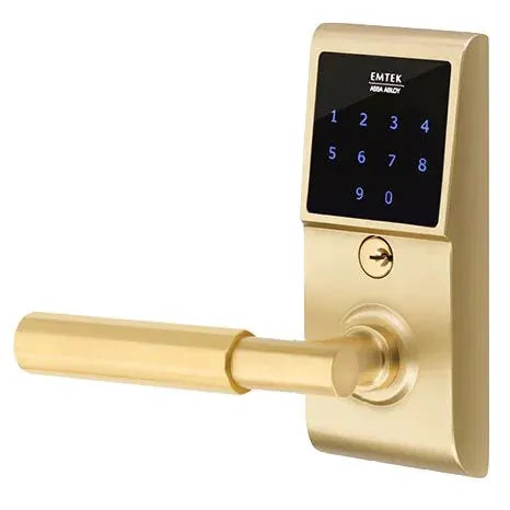 Emtek Emtouch - T-Bar Faceted Lever Electronic Touchscreen Lock by Emtek
