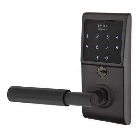 Emtek Emtouch - T-Bar Faceted Lever Electronic Touchscreen Lock by Emtek
