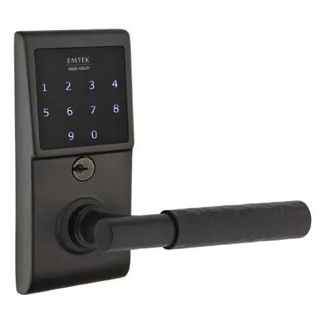 Emtek Emtouch - T-Bar Hammered Lever Electronic Touchscreen Lock by Emtek