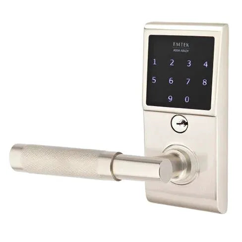 Emtek Emtouch - T-Bar Knurled Lever Electronic Touchscreen Lock by Emtek