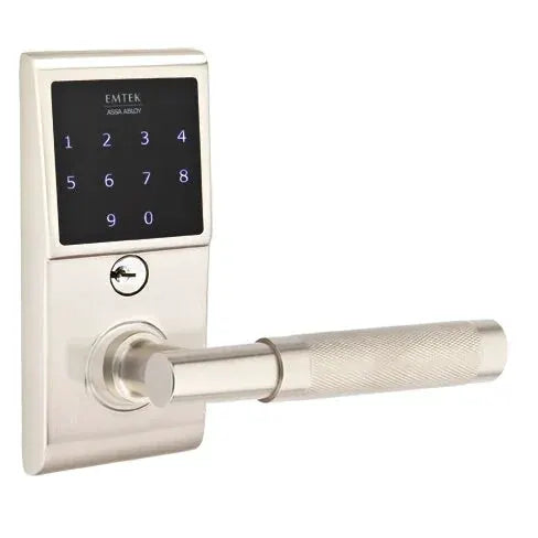 Emtek Emtouch - T-Bar Knurled Lever Electronic Touchscreen Lock by Emtek