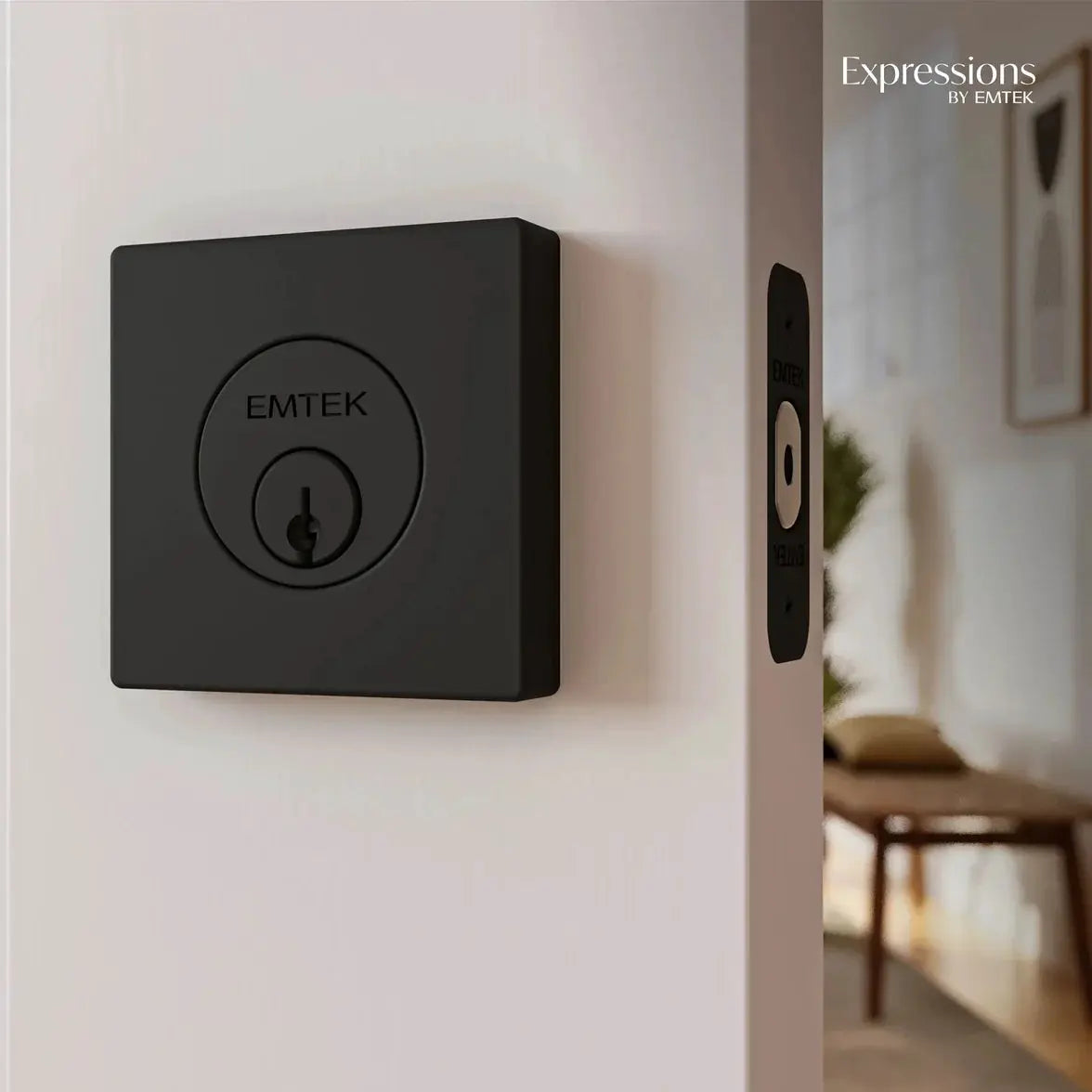 matte black deadbolt