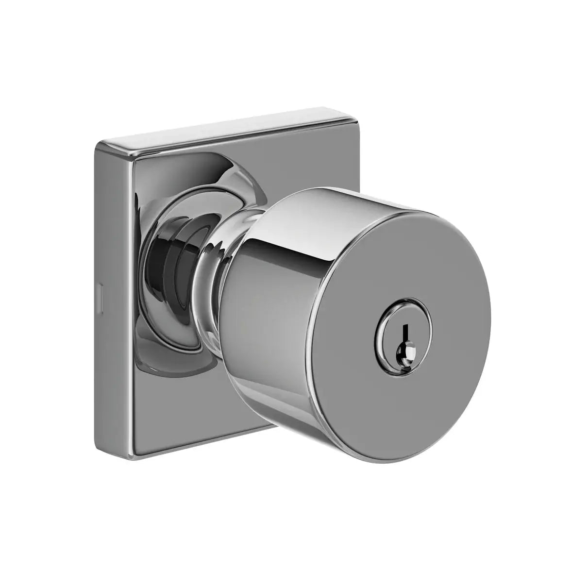 polished chrome door knobs