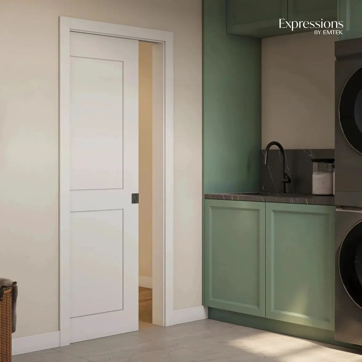 matte black pocket door