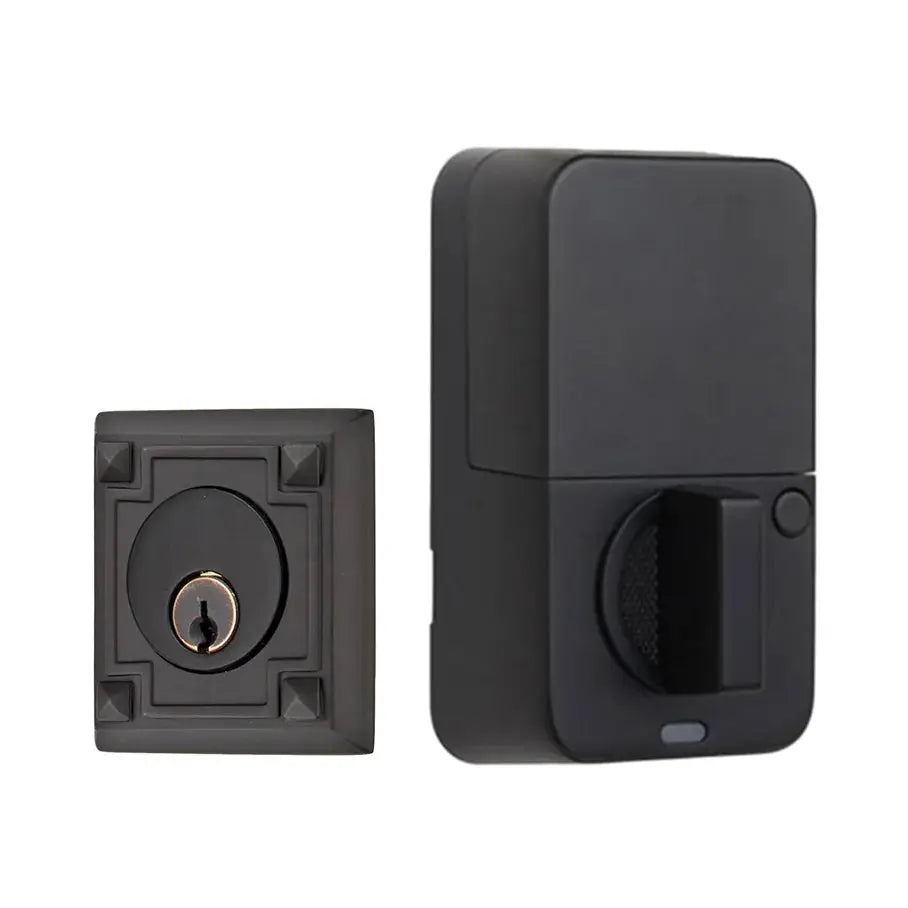 flat black door deadbolt