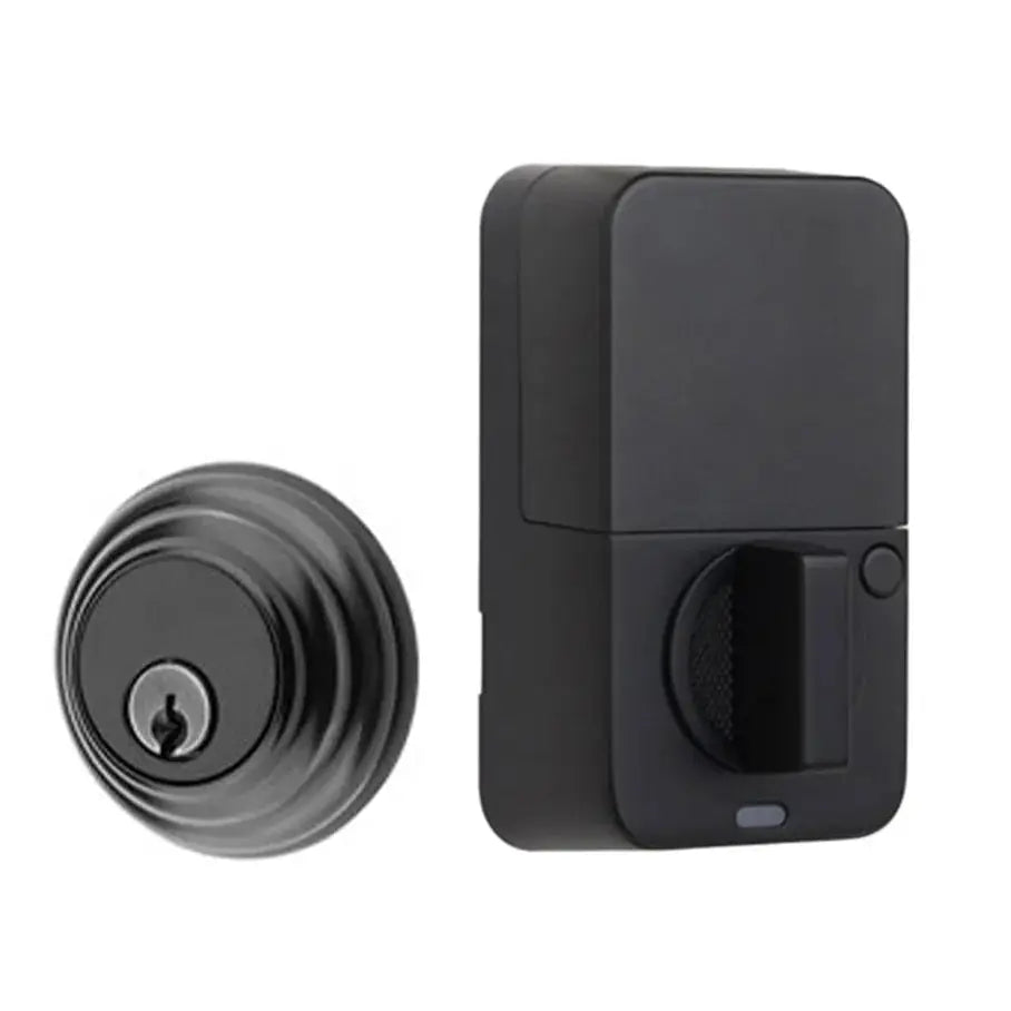 flat black door deadbolt