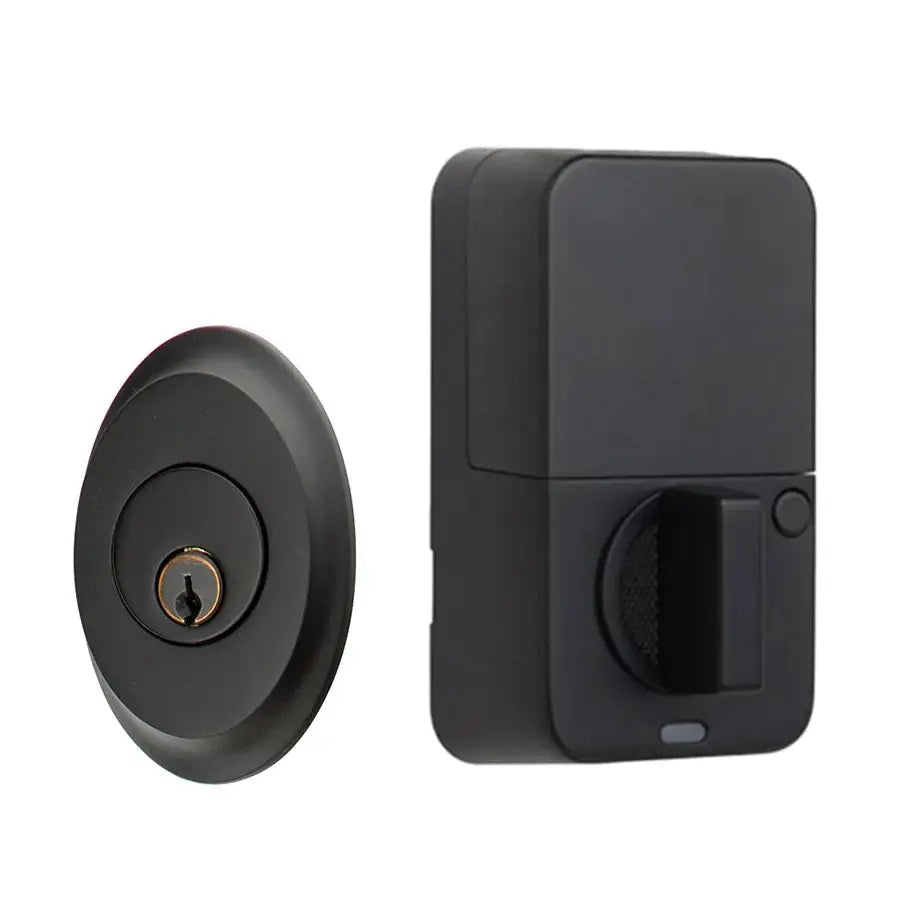 flat black door deadbolt