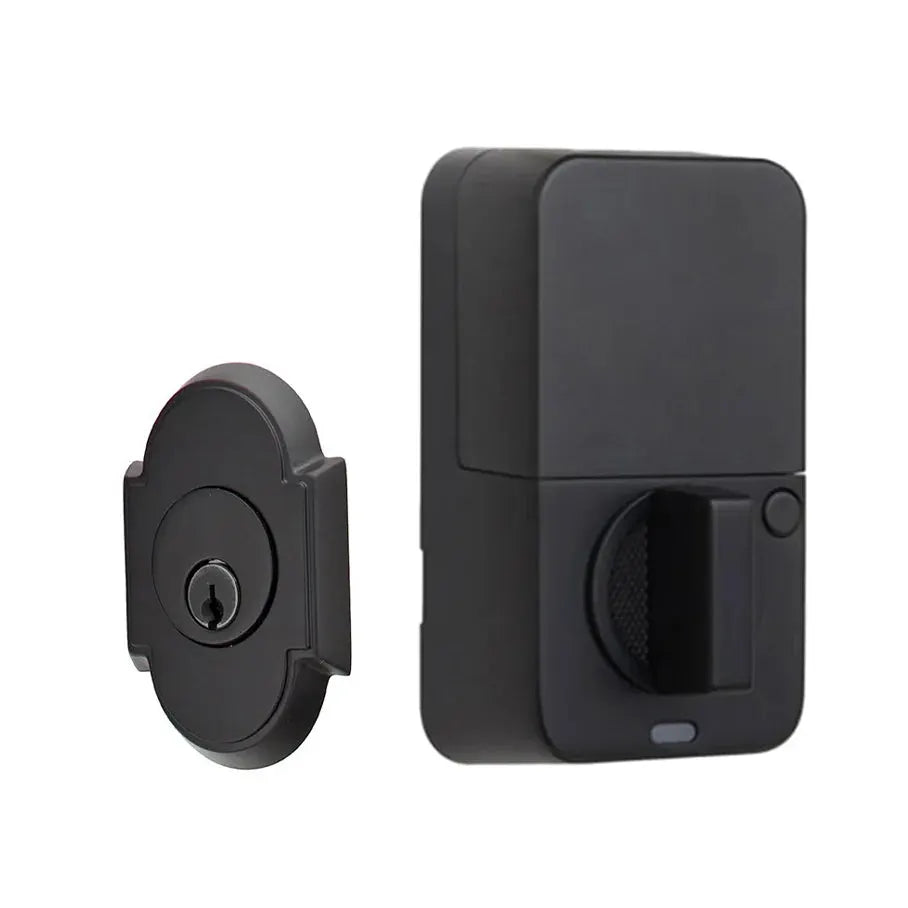 flat black door deadbolt