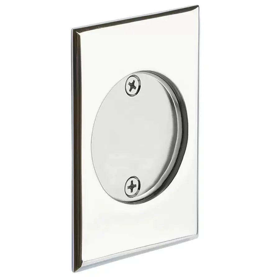 polished chrome pocket door