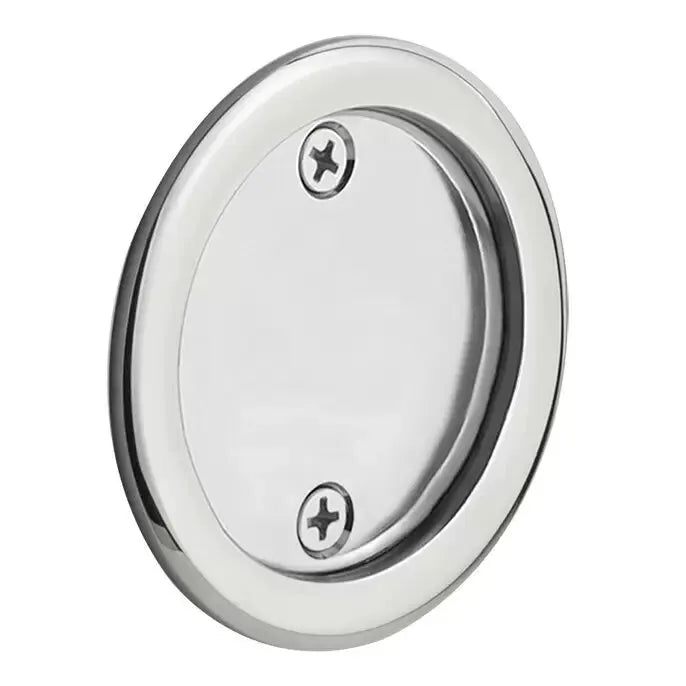 polished chrome pocket door