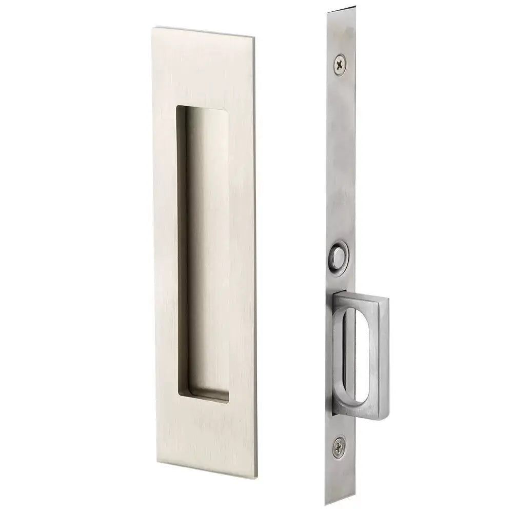 Emtek Narrow Modern Rectangular Pocket Door Mortise Hardware by Emtek